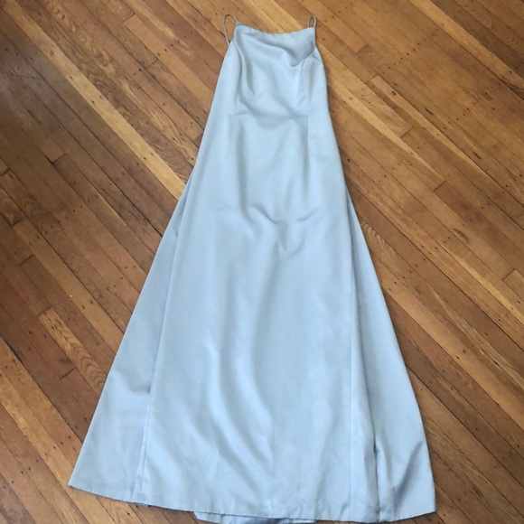 Laundry by Shelli Sagan Light Blue Gown Open Back Bow 8 - Picture 1 of 14